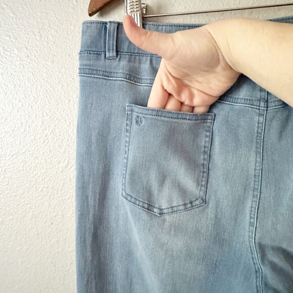 Betabrand Pull-on Straight Leg Blue Jeans Women's Petite Size XXL - Picture 4 of 9